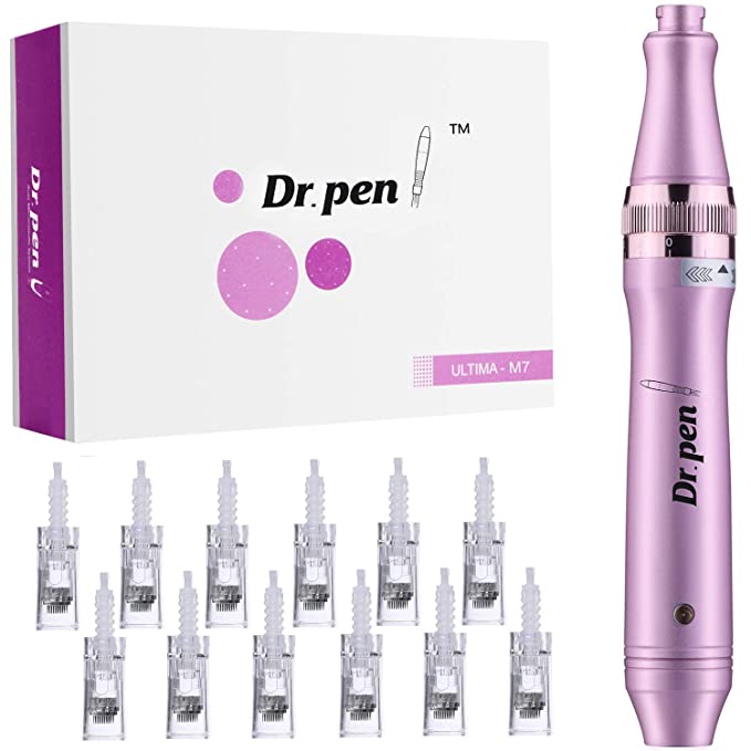 Dr. Pen Ultima M7 Professional Microneedling Pen, Wireless Electric Skin Repair Tool Kit with 36-Pin Replacement Needles Cartridges(12 pcs)