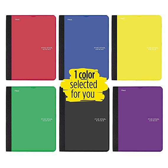 Five Star Interactive Notetaking Composition Book, 1 Subject, College Ruled Comp Notebook, 100 Sheets, 11" x 8-1/2", Color Will Vary, 1 Count (09460)