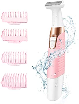 Electric Shaver for Women, Rechargeable Facial Hair Remover, Bikini Razor Trimmer, Body Hair Removal for Face, Underarm, Leg - Wet & Dry