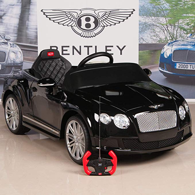 BIG TOYS DIRECT Bentley GTC 12V Kids Battery Powered Electric Ride On Car with RC Remote - Black