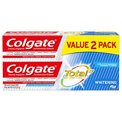 Colgate Total Whitening Toothpaste, 4.8 ounce - 2 pack