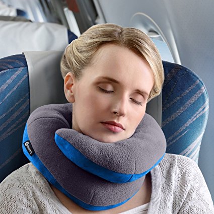 BCOZZY Chin Supporting Travel Pillow - Supports the Head, Neck and Chin in Maximum A Patented Product. (ADULT, GRAY)