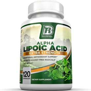 BRI Nutrition Alpha Lipoic Acid 250mg 120 Count Veggie Capsules - Universal Antioxidant High Potency - 120 Servings