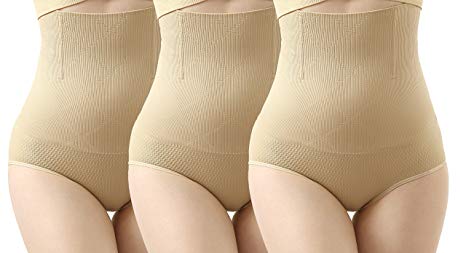 iLoveSIA Womens High Waist C-Section Recovery Slimming Underwear Tummy Control Panties Pack of 3