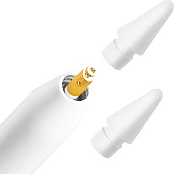 iPencil Tips for Apple Pencil Gen 1 2 st - iPad Pro Pen Replacement Nibs, White (2 Pcs)