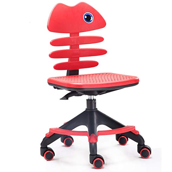 Irene House Teens Children Kids Office Computer Desk Table Chair with Footrest and Seat Mat(Red)