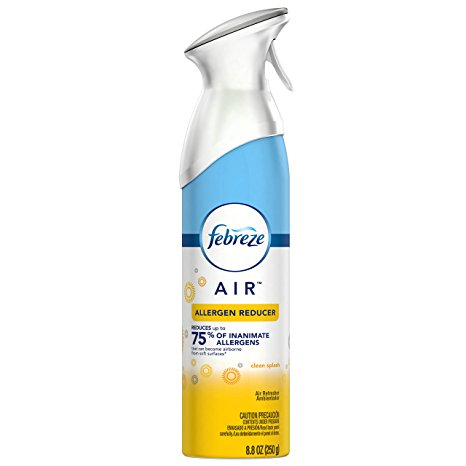 Febreze AIR Freshener, Allergen Reducer Clean Splash, 8.8oz (Pack of 6)