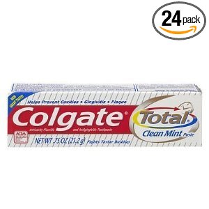 Colgate Total Clean Mint Toothpaste-0.75 oz, Travel Trial size - CASE PACK of 24 tubes