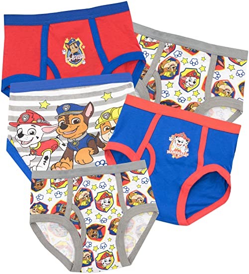 Paw Patrol Boys Chase Marshall Rubble Briefs Pack of 5