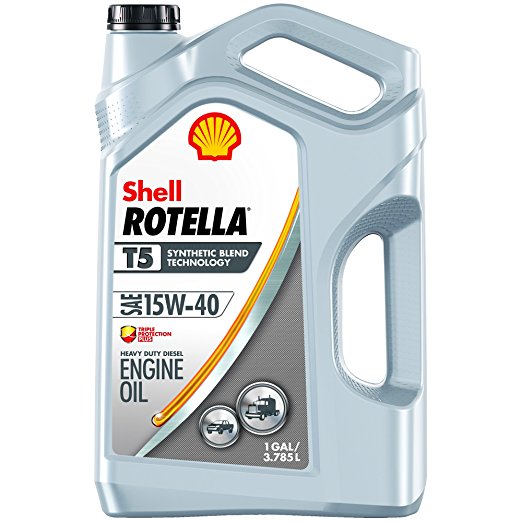 Rotella 550045348 T5 Synthetic Blend (15W-40 CK-4), 1 Gallon