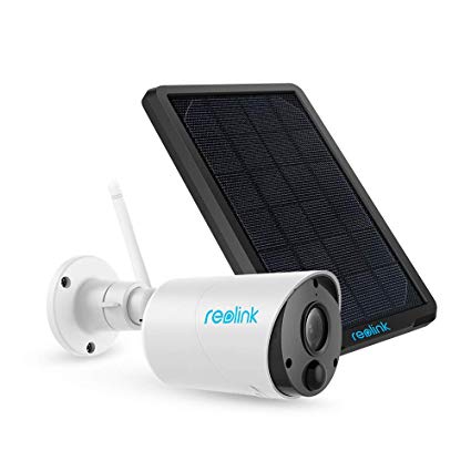 Reolink Rechargeable Battery Solar Powered Outdoor Security Camera Argus Eco, 1080P HD Weatherproof Wireless with IR Night Vision, Motion Detection 2-Way Audio Micro SD Slot (Solar Panel Included)