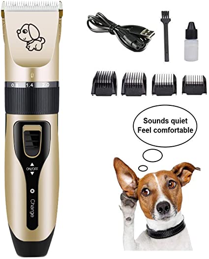 Mikayoo Pet Charging Electric Clippers,Pet Electric Shaver Cat and Dog Electric Hair Clipper,Dog Professional Beauty Trim Set Can Be Charged