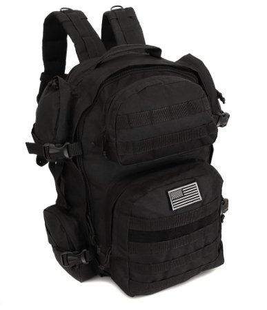 NPUSA Men's Large Expandable Tactical Molle Hydration ReadyBackpack Daypack Bag