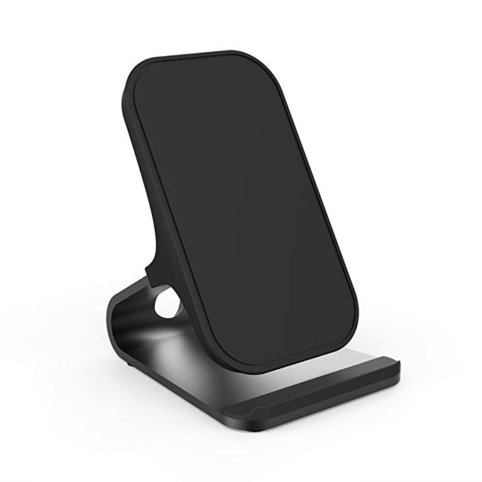 Wireless Charger, Autoor Fast Charge Charging Stand/Holder/Bracket for iPhone X/8/8 Plus/Samsung/HTC/LG/Nokia/Google, etc, Black