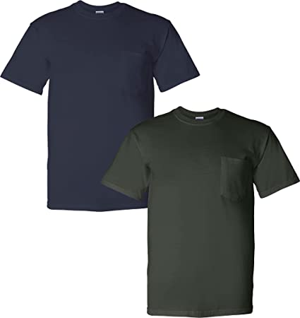 Gildan Men's DryBlend Workwear T-Shirts with Pocket, 2-Pack