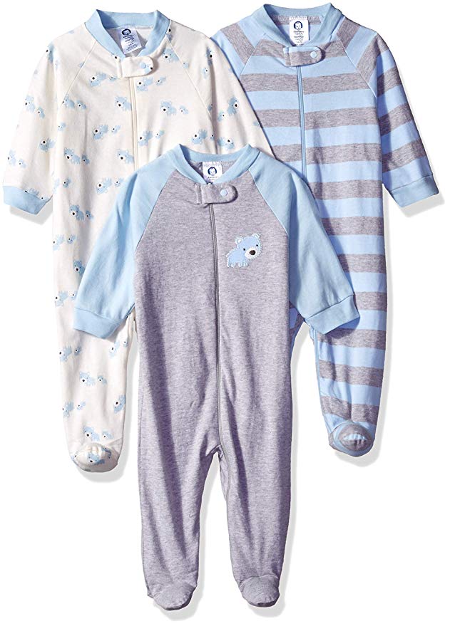 Gerber Baby Boys' 3-Pack Organic Sleep 'N Play