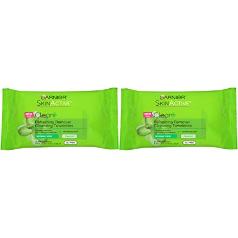 Garnier Skinactive Clean  Refreshing Makeup Remover Wipes, 2 Count