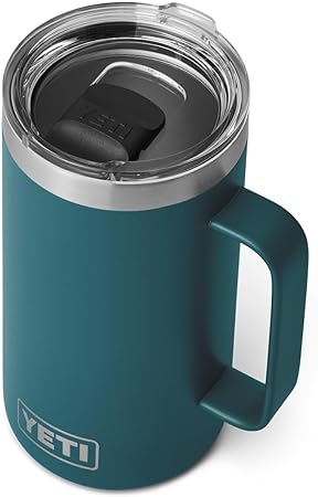 YETI Rambler 24 oz Mug, Vacuum Insulated, Stainless Steel with MagSlider Lid, Agave Teal