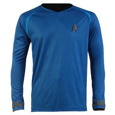 CosplaySky Star Trek Into Darkness Spock Shirt Uniform Costume Blue Version