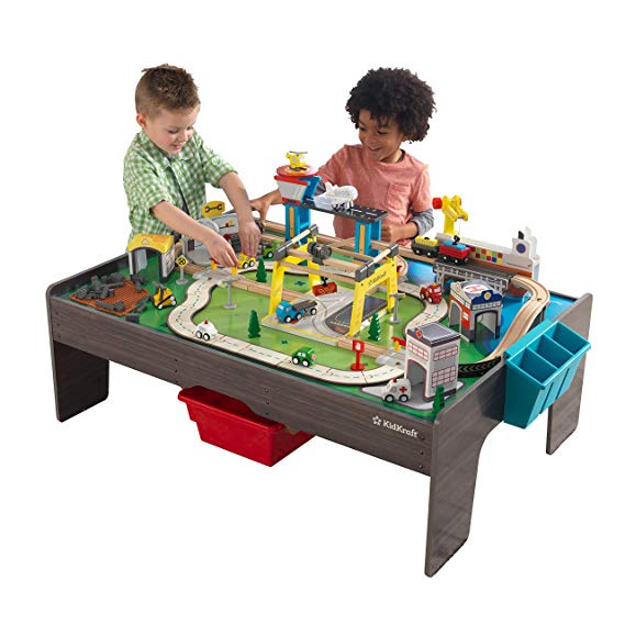 KidKraft My Own City Vehicle and Reversible Activity Table 120  Pieces