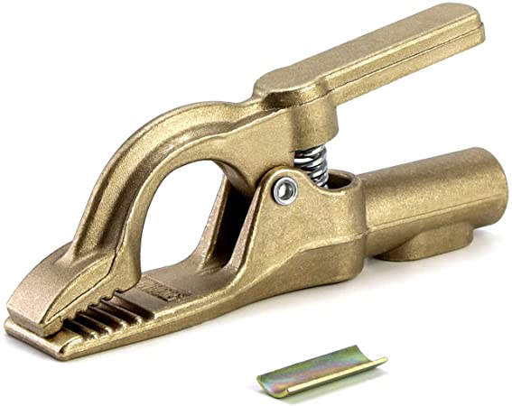 QWORK Welding Bronze Ground Clamp, 1.6 Pounds and 500A, 1 piece