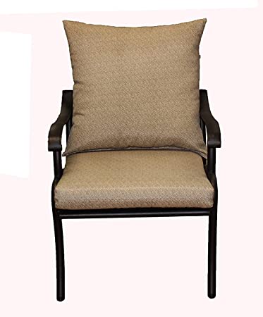 Comfort Classics Inc. Outdoor Deep Seating Set of 2 Outdoor Dining Chair Cushion Set of 2: Pillow: 22" W x 22" L x 5" T; Seat: 22" W x 22" L x 3" T in Donald Texture Pattern