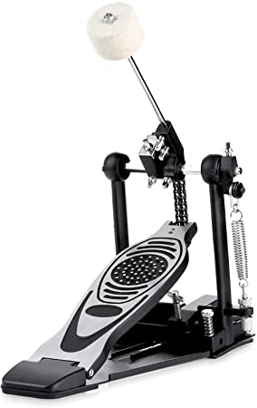 Bass drum pedal,Double Chain Drum Step on Hammer,Single Bass Drum Pedal come with Drum Beater Stick and 1pcs Drum Key