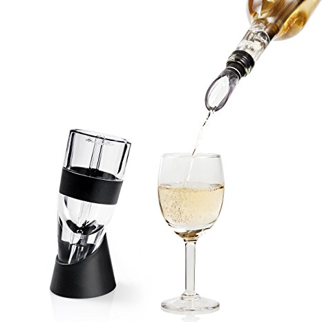 Secura Premium Wine Aerator Decanter with Wine Pouring Spout Chilling Stick