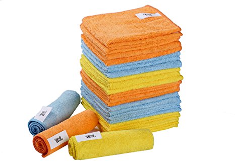 Namay Microfiber Cleaning Cloth for Polishing Car, Wiping Dust, Absorbing Water (24, 12x16)