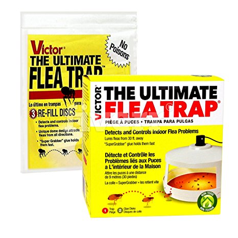 Victor M230 Ultimate Flea Trap (Pack of 1 Trap and Refill combo)