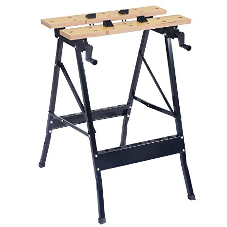 Goplus Portable Work Bench Folding Table Tool Garage Repair Workshop