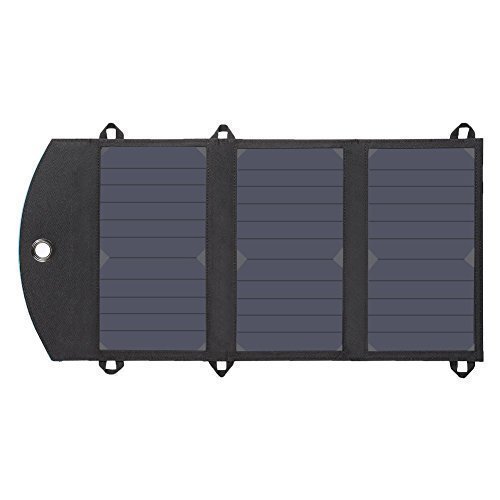 Solar Charger Foval High Efficiency Lightweight Portable Cell Phone Waterproof Solar Charger 14W 2-Port USB Solar Pannel Chargers with SUNPOWER Solar Cells for iPhone 6s  6  Plus iPad Air  mini Galaxy S6 and More