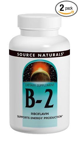 Source Naturals Vitamin B-2 Riboflavin 100mg, 250 Tablets (Pack of 2)