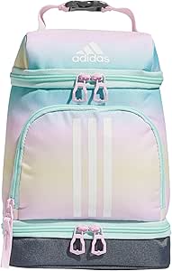 adidas Excel 2 Insulated Lunch Bag, Gradient Flash Aqua/Orchid Fusion Purple, One Size