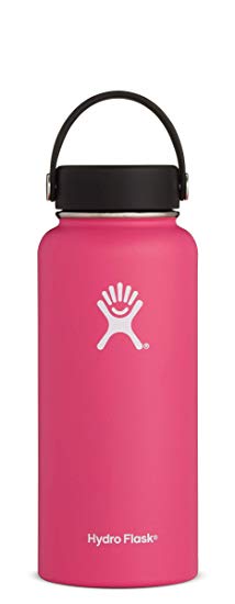 Hydro Flask 40 oz Water Bottle - Stainless Steel & Vacuum Insulated - Wide Mouth with Leak Proof Flex Cap - Watermelon