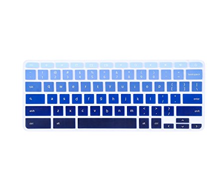 For ASUS Chromebook C302CA Keyboard Cover, Keyboard Protector Skin for ASUS Chromebook Flip C302CA 12.5" Chromebook, Ultra Thin Anti Dust Premium Silicone Material, Gradual Blue