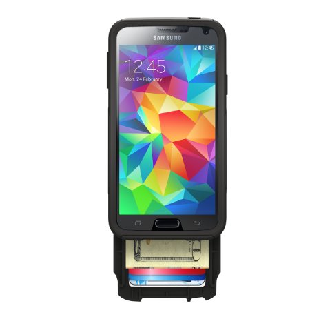 Otterbox Commuter Series Wallet Case for Samsung Galaxy S5 - Retail Packaging Protective Case for Galaxy S5 - Black