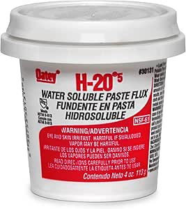 Oatey 30131 H-205 Water Soluble Flux, 4 Oz, Paste, Off-White To, 4-Ounce, Light Yellow