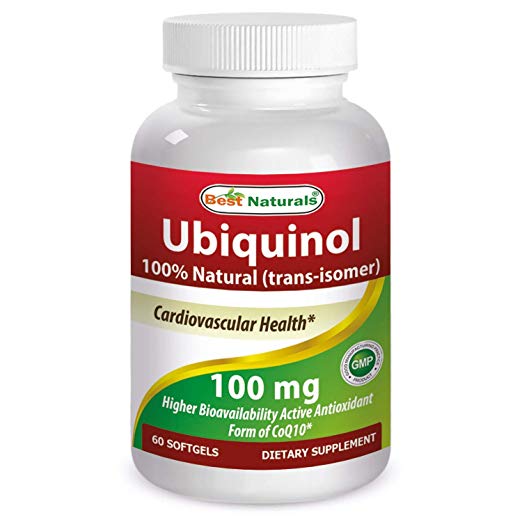 BEST NATURALS Ubiquinol 100 mg 60 SFG, 0.02 Pound