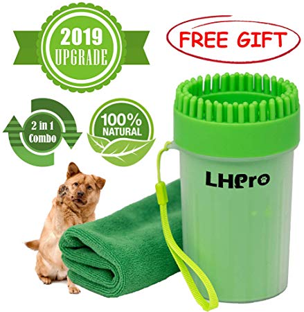 LHPro Portable Dog Paw Cleaner - Upgraded Mud Cleaning Plunger Cup for Cleaning, Massaging, Grooming & Brushing Body and Foot Dogs or Puppies Anywhere Anytime