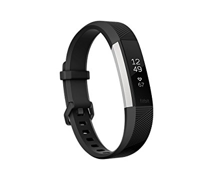 Fitbit Alta HR Monitor, Black, Large