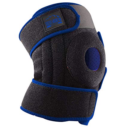 Knee Brace Support Sleeve Therapy Wrap Adjustable Patella Tendon Stabilizer for Meniscus Tear, Bursitis, Runners, Arthritis, Jumpers, ACL, MCL, Joint Injuries, Ligament Sprains, Swelling, & All Sports