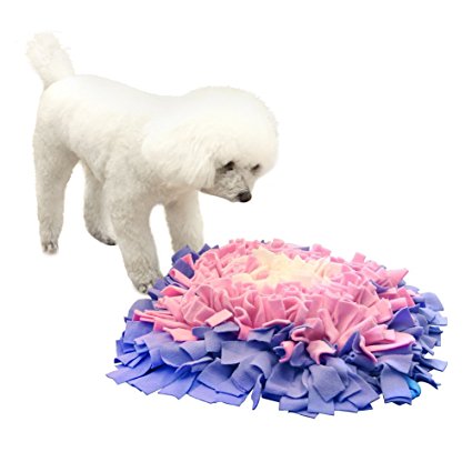 Pidsen Dog Snuffle Mat,Pet Dog Play Toy-Encourages Natural Foraging Skills-Durable and Machine Washable-Feeding Mat for Labrador Pug Bullodog Chihuahua（17“X17”）