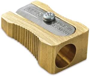 MOBIUS & RUPPERT SOLID BRASS PENCIL SHARPENER - Single Wedge