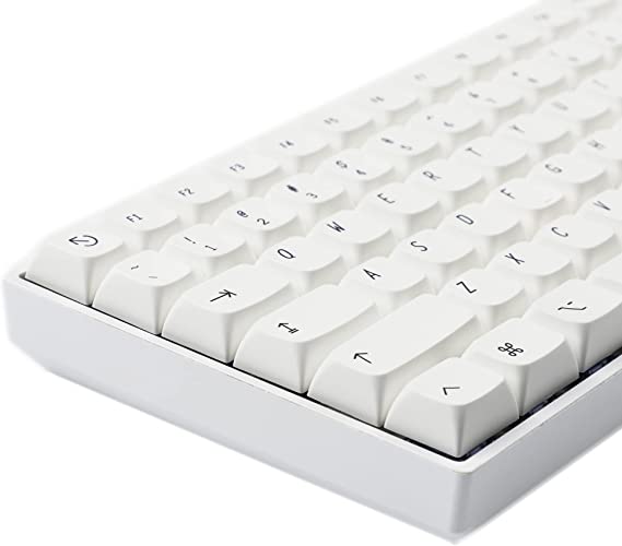 YMDK 137 Mac Keycaps XDA Profile Normcore Style Dye Sub PBT White for 104 TKL 60% 96 84 68 64 MX Switches Keyboard