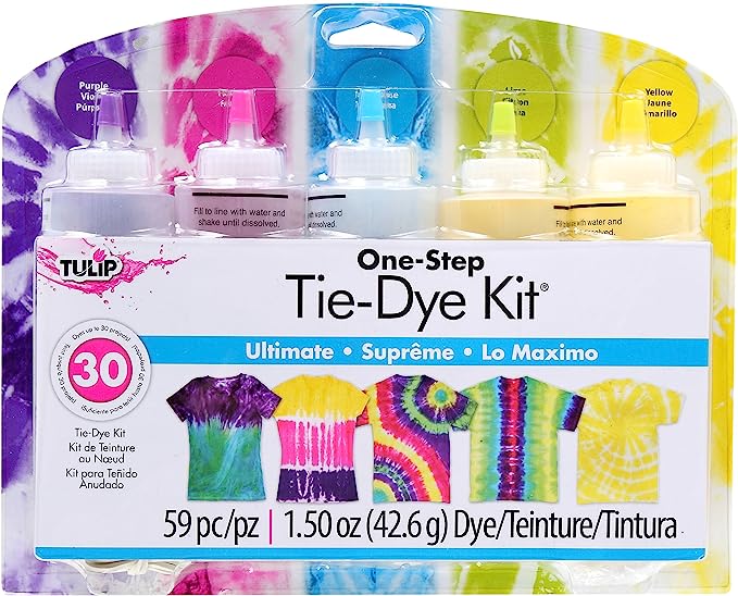 Tulip One Step Tie Dye Kit 5 Color Ultimate, 59 Pieces