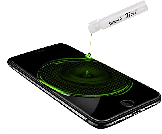 7TECH- Original Nano Liquid Glass Screen Protector, with Scratch Resistant 9H, for All Smartphones, Tablets, Watches Glasses, Nano Coating-for iPhone 6, 7, 7 Plus 8 X Xs Xr, Max,11, for up to 3 smartphones.