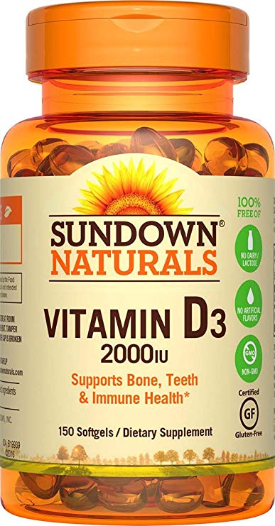 Sundown Naturals Vitamin D3 2000 Iu, 150 Softgels