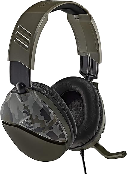 Turtle Beach Cuffie da gioco Recon 70 Camo Green per Xbox Series X|S, Xbox One, PS5, PS4, Nintendo Switch e PC