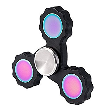 Fidget Spinner, Magicfly Precision Tri-Spinner 2-5 Mins Spins Ultra Durable High Speed Hybrid Bearings, Pure Aluminum Fidget Toys Perfect for ADHD, Increasing Focus, Quitting Bad Habits (Black)